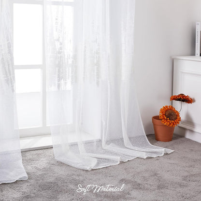 Transparente Ösenvorhänge – Luftiger Eyelet-Vorhang für Wohnzimmer