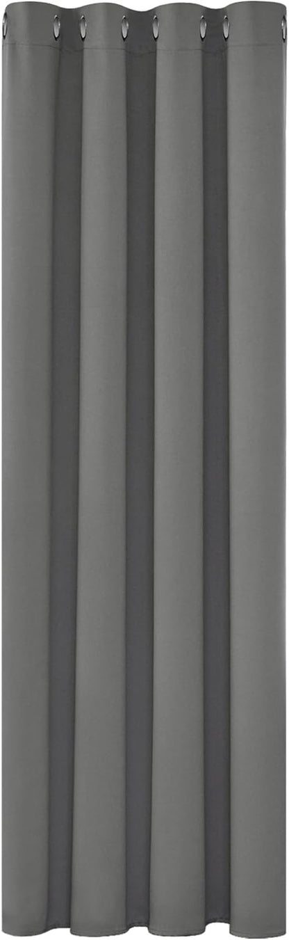 Weiße Voile-Vorhänge (2er-Set) – Transparente Ösen-Paneele für Wohnzimmer, 245 x 140 cm