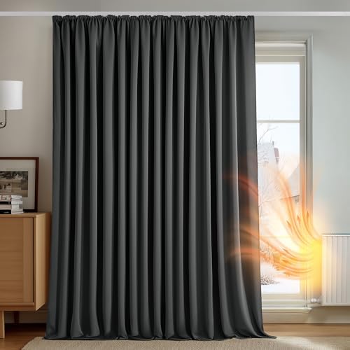 Blickdichte Kräuselband-Vorhänge – Schlafzimmer Thermovorhang