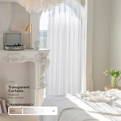 Transparente Ösenvorhänge Wohnzimmer – Voile-Vorhang