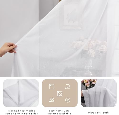 Transparente Ösenvorhänge Wohnzimmer – Voile-Vorhang