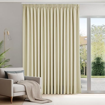 Blickdichte Kräuselband-Vorhänge – Schlafzimmer Thermovorhang