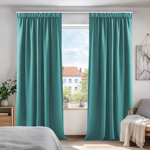 Blickdichte Kräuselband-Vorhänge – Schlafzimmer Thermovorhang