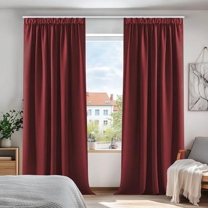 Blickdichte Kräuselband-Vorhänge – Schlafzimmer Thermovorhang