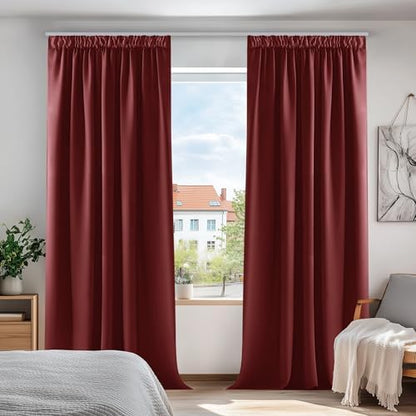 Kräuselband-Vorhänge – Blickdichte Vorhänge für Wohnzimmer