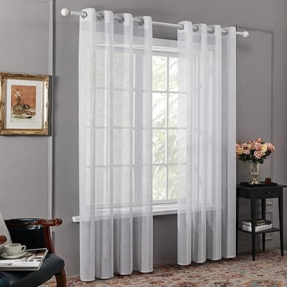Transparente Ösenvorhänge Wohnzimmer – Voile-Vorhang