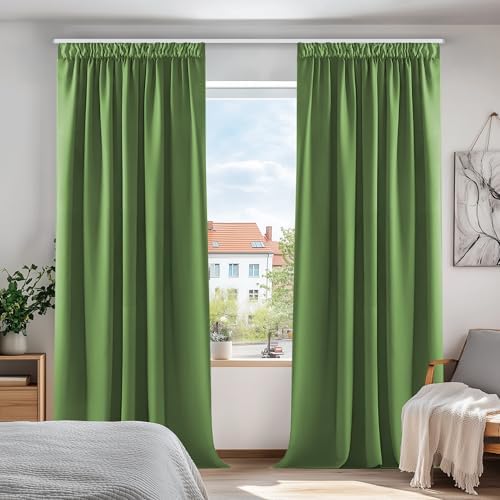 Blickdichte Kräuselband-Vorhänge – Schlafzimmer Thermovorhang