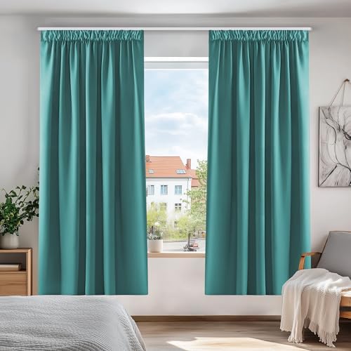 Blickdichte Kräuselband-Vorhänge – Schlafzimmer Thermovorhang