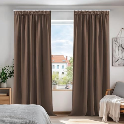 Kräuselband-Vorhänge – Blickdichte Vorhänge für Wohnzimmer