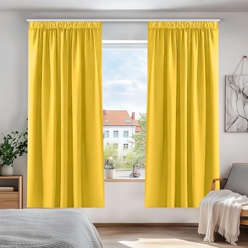 Kräuselband-Vorhänge – Blickdichte Vorhänge für Wohnzimmer