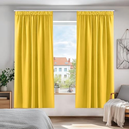 Blickdichte Kräuselband-Vorhänge – Schlafzimmer Thermovorhang
