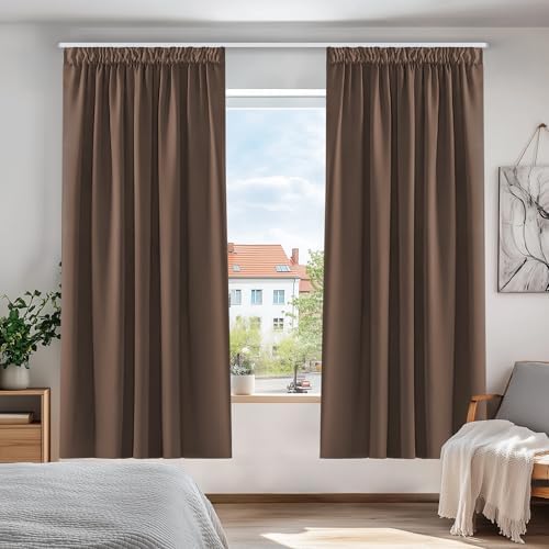 Kräuselband-Vorhänge – Blickdichte Vorhänge für Wohnzimmer