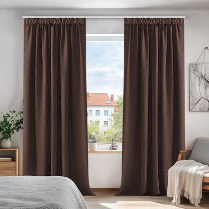 Kräuselband-Vorhänge – Blickdichte Vorhänge für Wohnzimmer