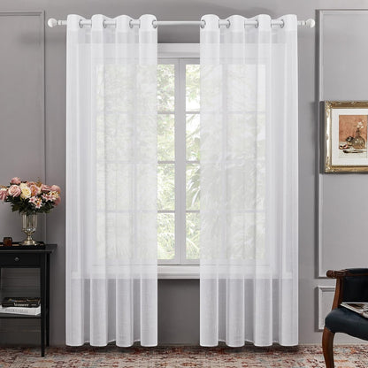 Transparente Ösenvorhänge Wohnzimmer – Voile-Vorhang
