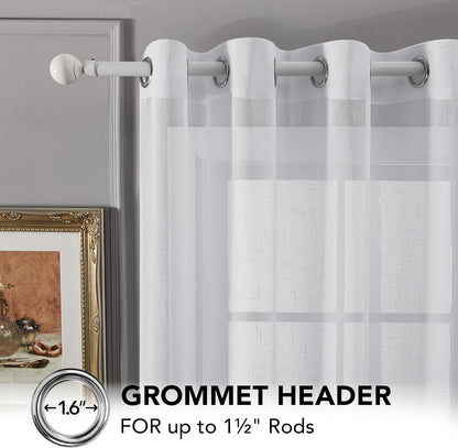 Transparente Ösenvorhänge Wohnzimmer – Voile-Vorhang