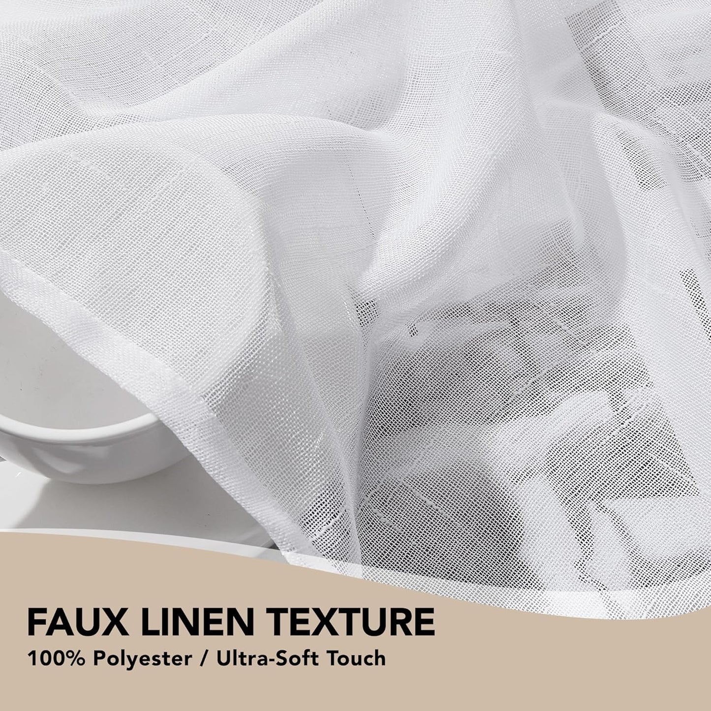 Transparente Ösenvorhänge Wohnzimmer – Voile-Vorhang